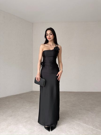 Siyah EDNA Maxi Elbise