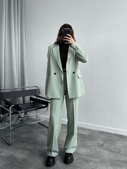Cuatro Mint Yeşili Blazer Takım